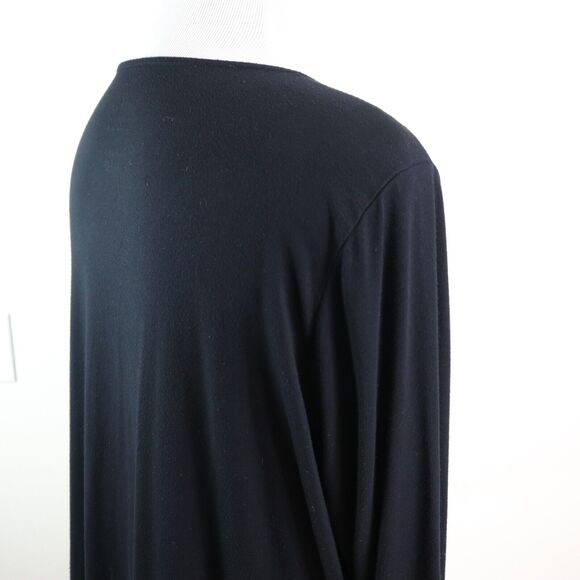 Torrid Size 4X 4 Super Soft Lace Trim Tye Tee Lattice V Neck Black - Picture 6 of 10